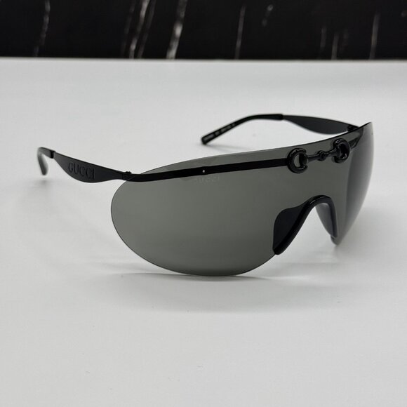 NEW GG1656S 001 GUCCI SHIELD MASK SUNGLASSES GUCCI - Picture 6 of 11